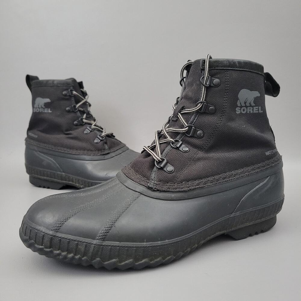 Sorel Mens Cheyanne II Boots Short Waterproof Boots Size 12 Snow Winter Black